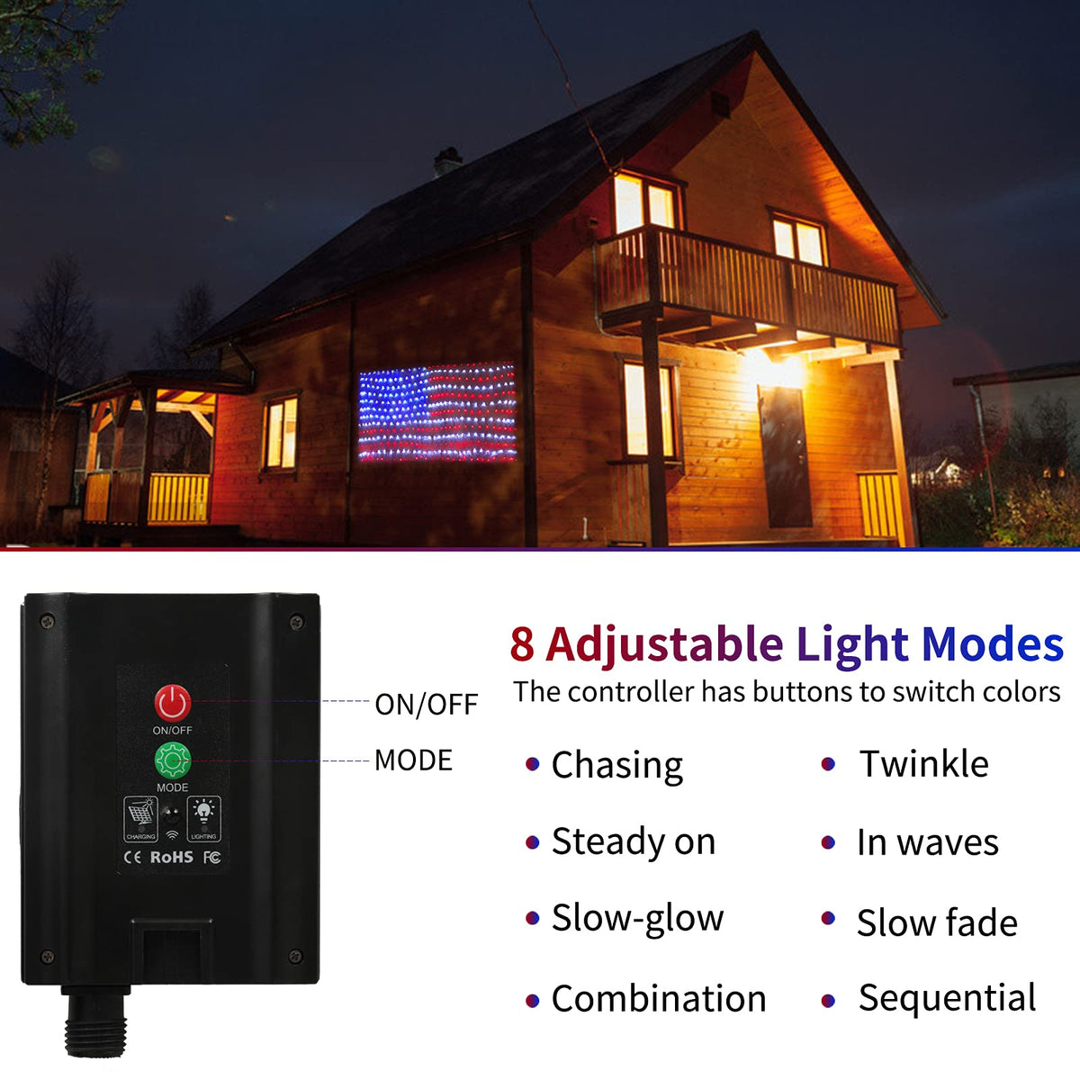 XTF2015 dual charging supports solar or plug-in power for indoor or outdoor use.