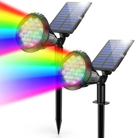 XTGTP Solar Color Spotlight angled head adjusts for precise landscape lighting
