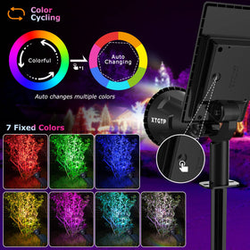 XTGTP Solar Color Spotlight wall mount ready lights entryways with ambient color