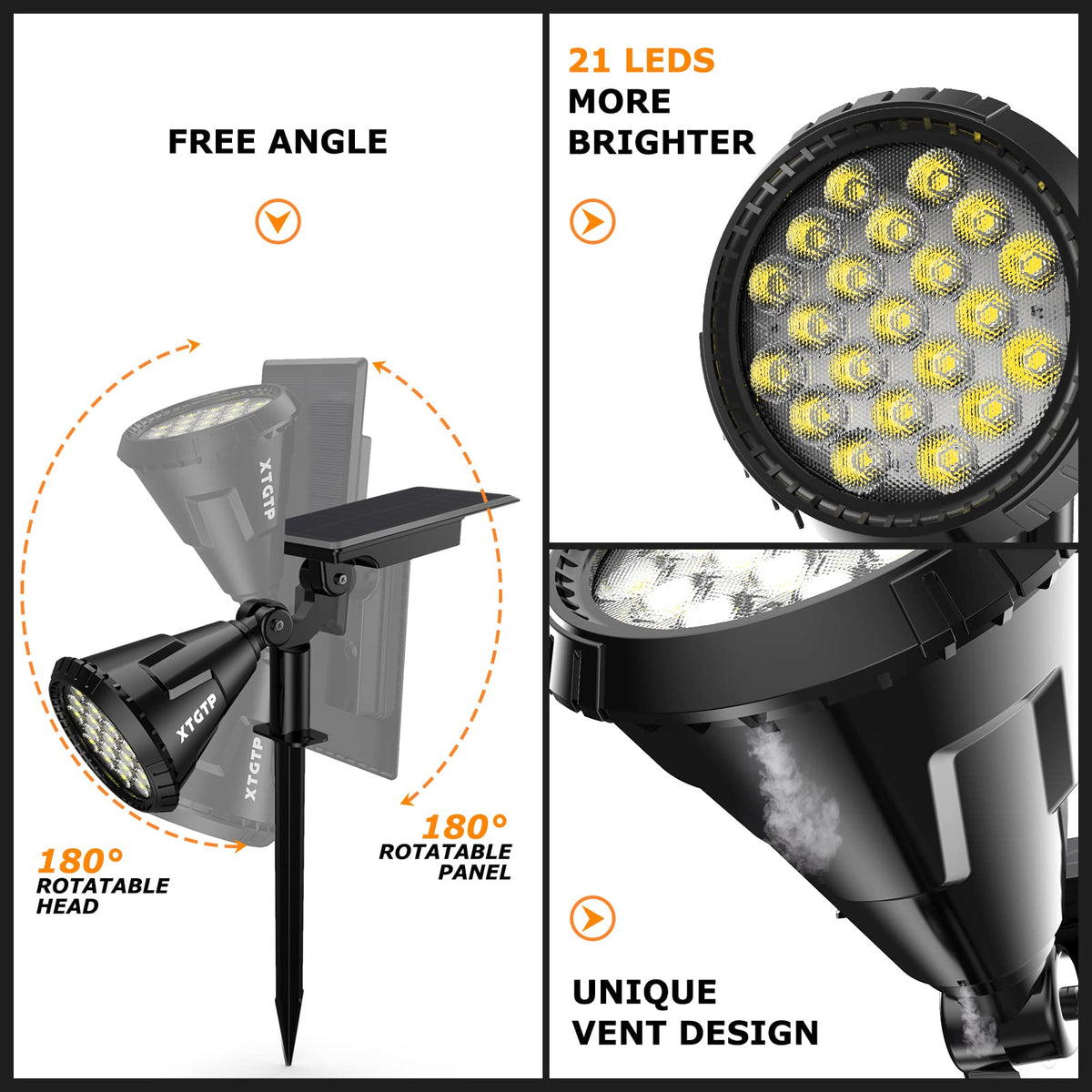 XTGTP Solar Spot Light with auto on/off sensor at dusk