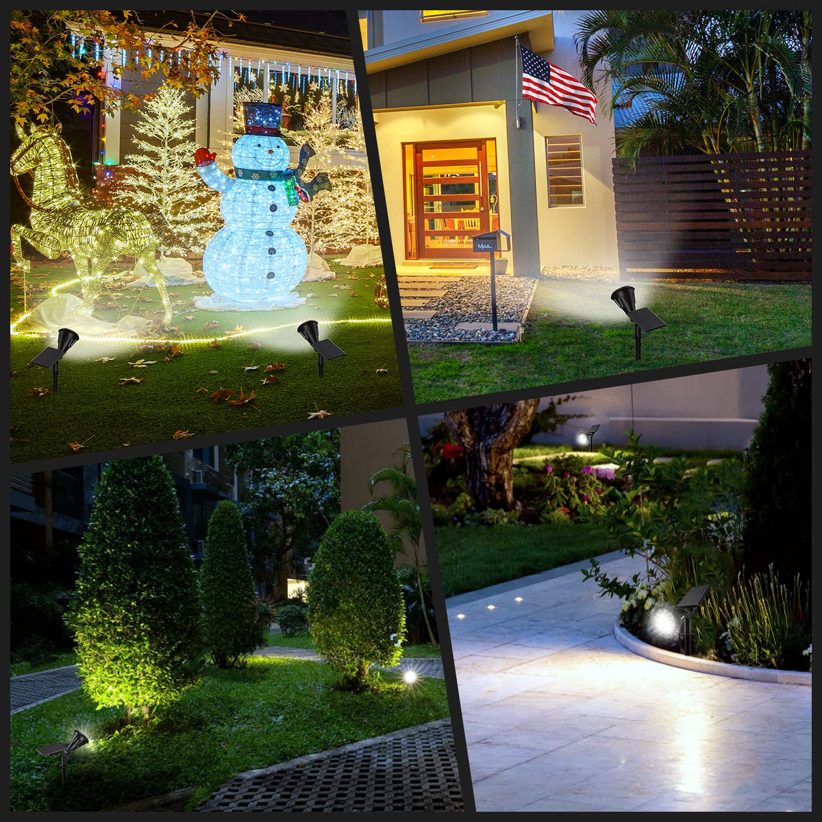 XTGTP Solar Spot Light wall mount setup for exterior walls