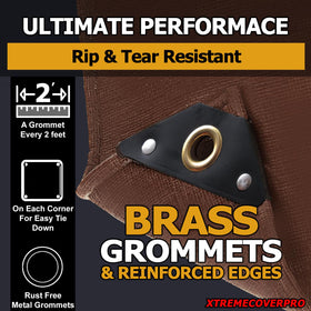 XTREME COVER PRO 20x20 tarp with rust-resistant grommets stays secure