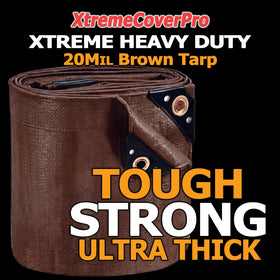 XTREME COVER PRO 20x20 tarp spread over items shields valuables in rain