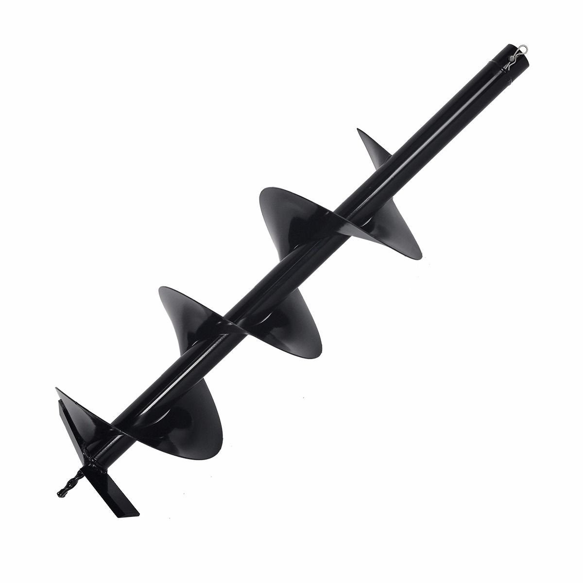 XtremepowerUS 12-inch earth auger bit in use for fast soil penetration