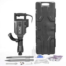 XtremepowerUS 2800W demolition jack hammer front view for robust concrete removal.