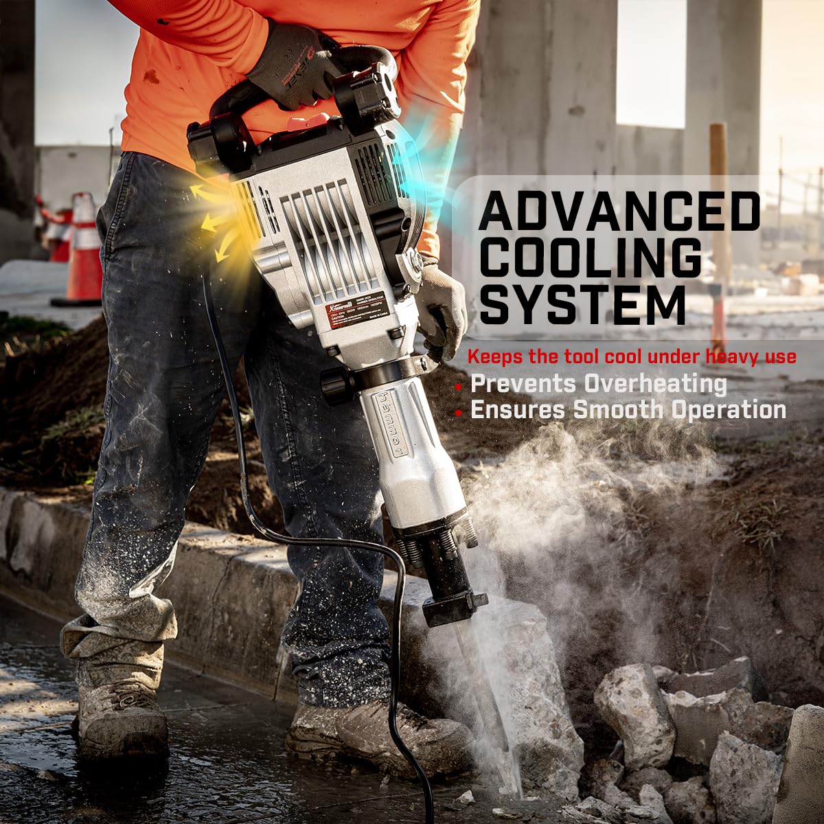 XtremepowerUS 360° rotary handle reducing fatigue during long sessions