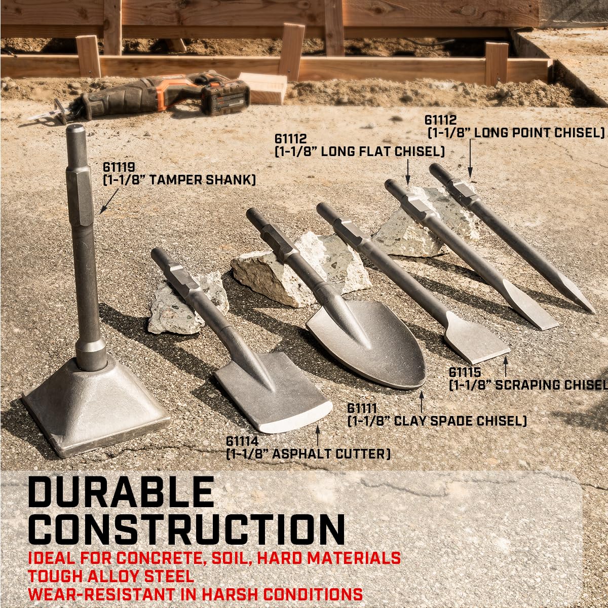 XtremepowerUS masonry chipping tool tackles tile, mortar, and glazing compounds.