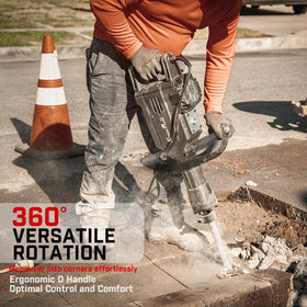 XtremepowerUS included bull point and flat chisels ready for demolition tasks.