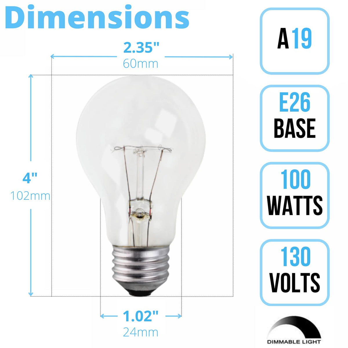 Xtricity A19 E26 base fits standard sockets for reliable lighting