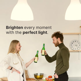 Xtricity replacement-friendly bulb in ceiling fixture for easy upgrades.