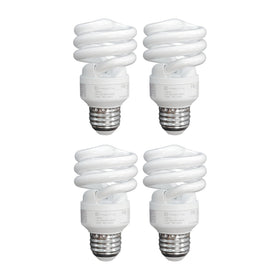 Xtricity t2 spiral e26 13w bulb delivers 900 lumens in soft white for bright desk lighting.