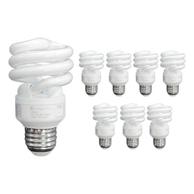 Xtricity T2 spiral CFL bulb in an eight-pack for easy room brightness.