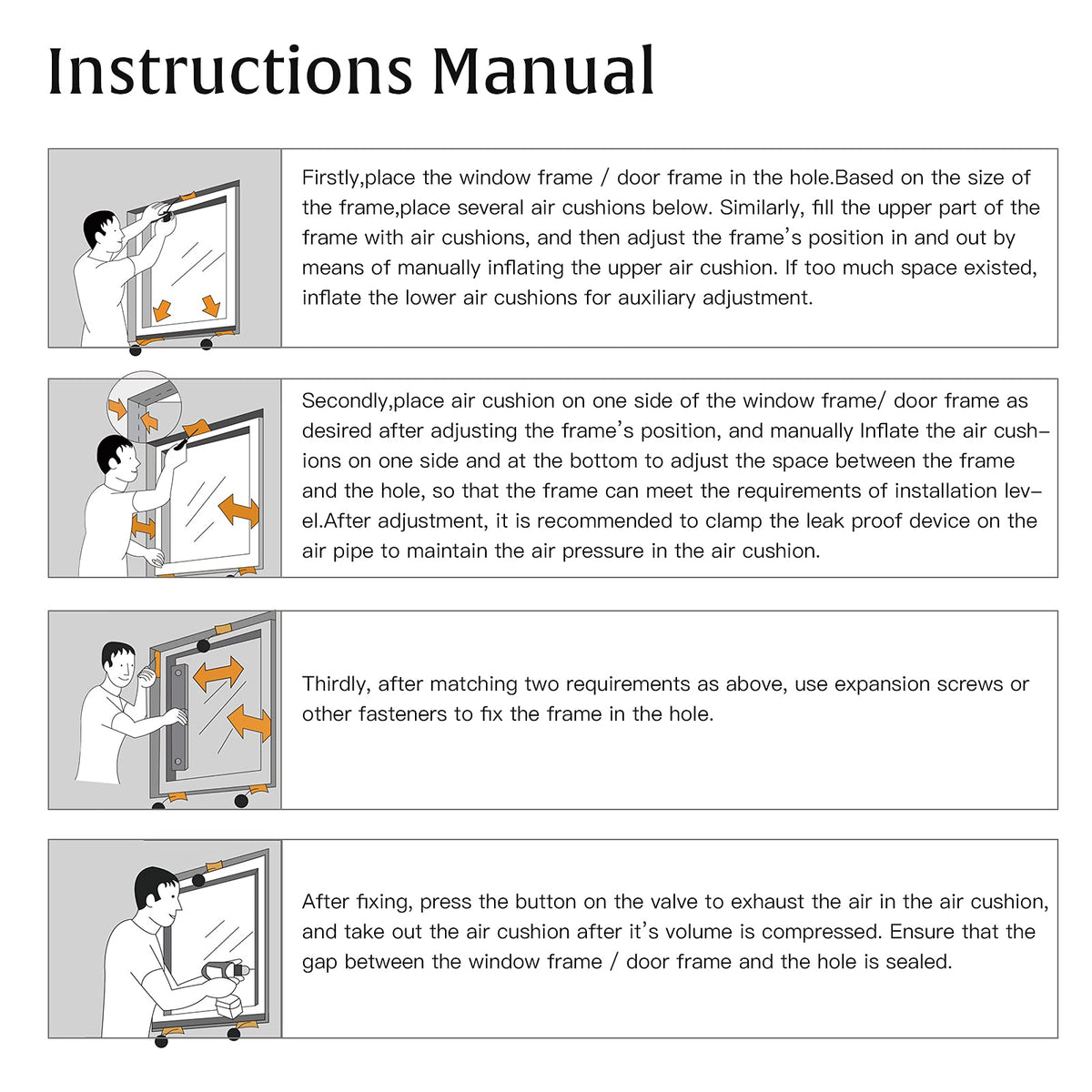 XTRYCAL versatile wedge bags for doors, windows, and cabinets