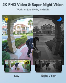 XTU Battery Doorbell head-to-toe view improves security with comprehensive door coverage