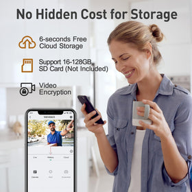 XTU doorbell camera with chime included for immediate audible alerts