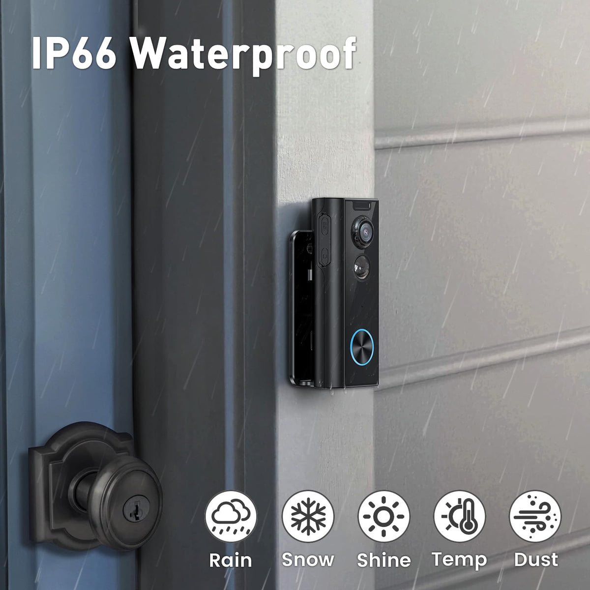 XTU doorbell camera easy no-drill installation for renters