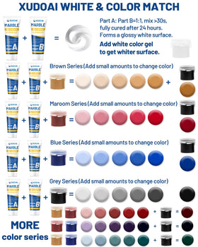 XUDOAI color gel palette enables precise color matching for stone tones