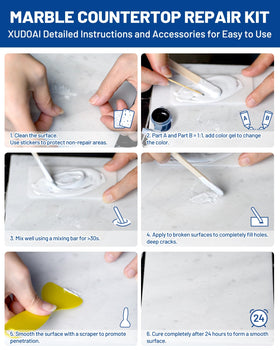 XUDOAI dual-component paste showing Part A and Part B mix ratio