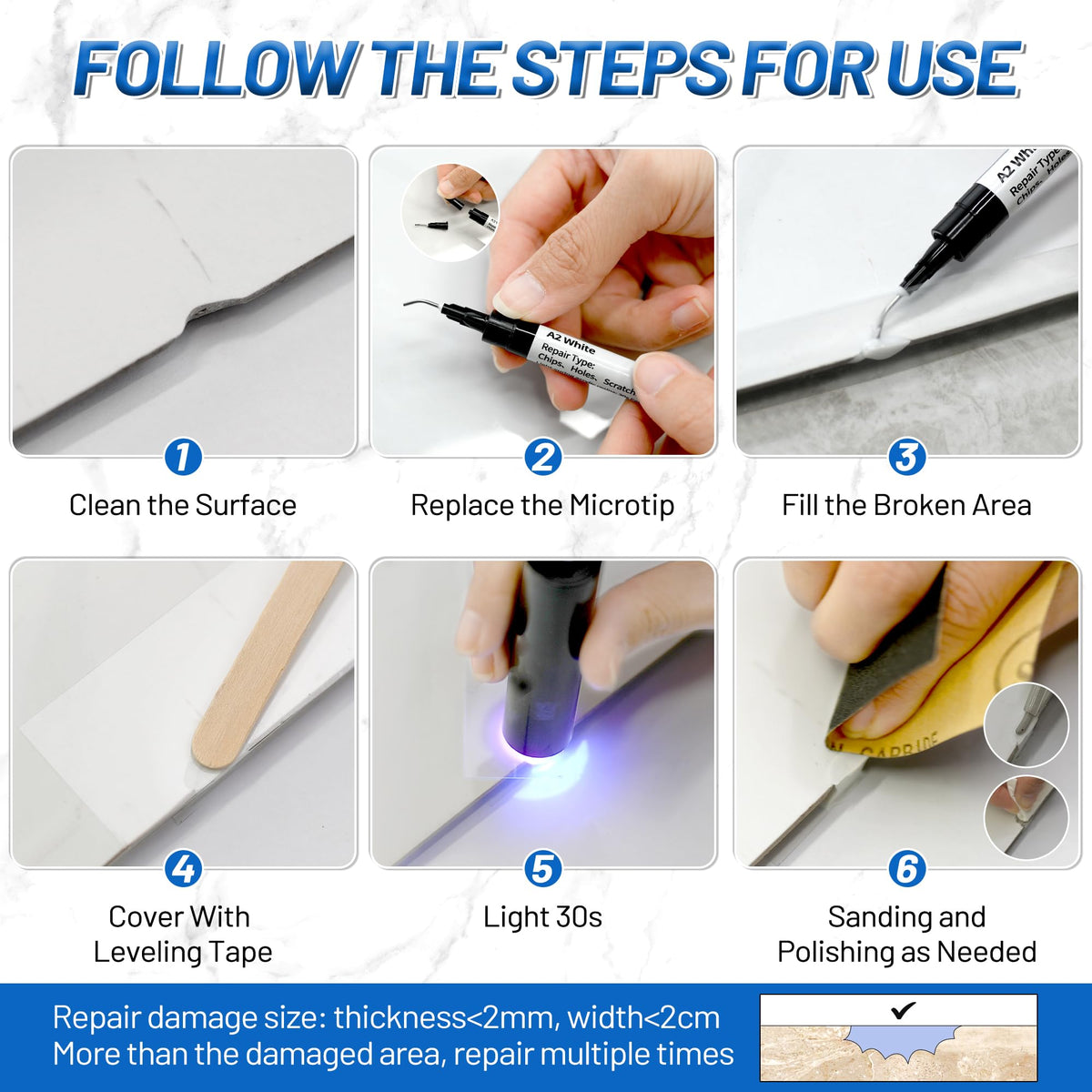 XUDOAI repair kit tools illustrating easy DIY application for chips