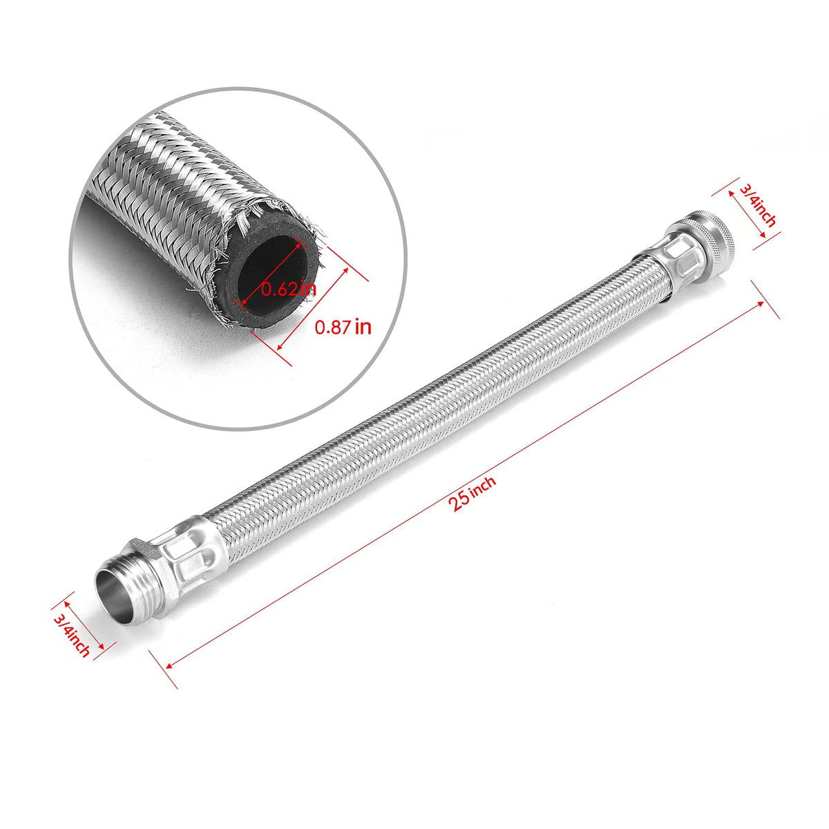 XUESNOF 3/4-inch thread fits standard hoses for quick connections.
