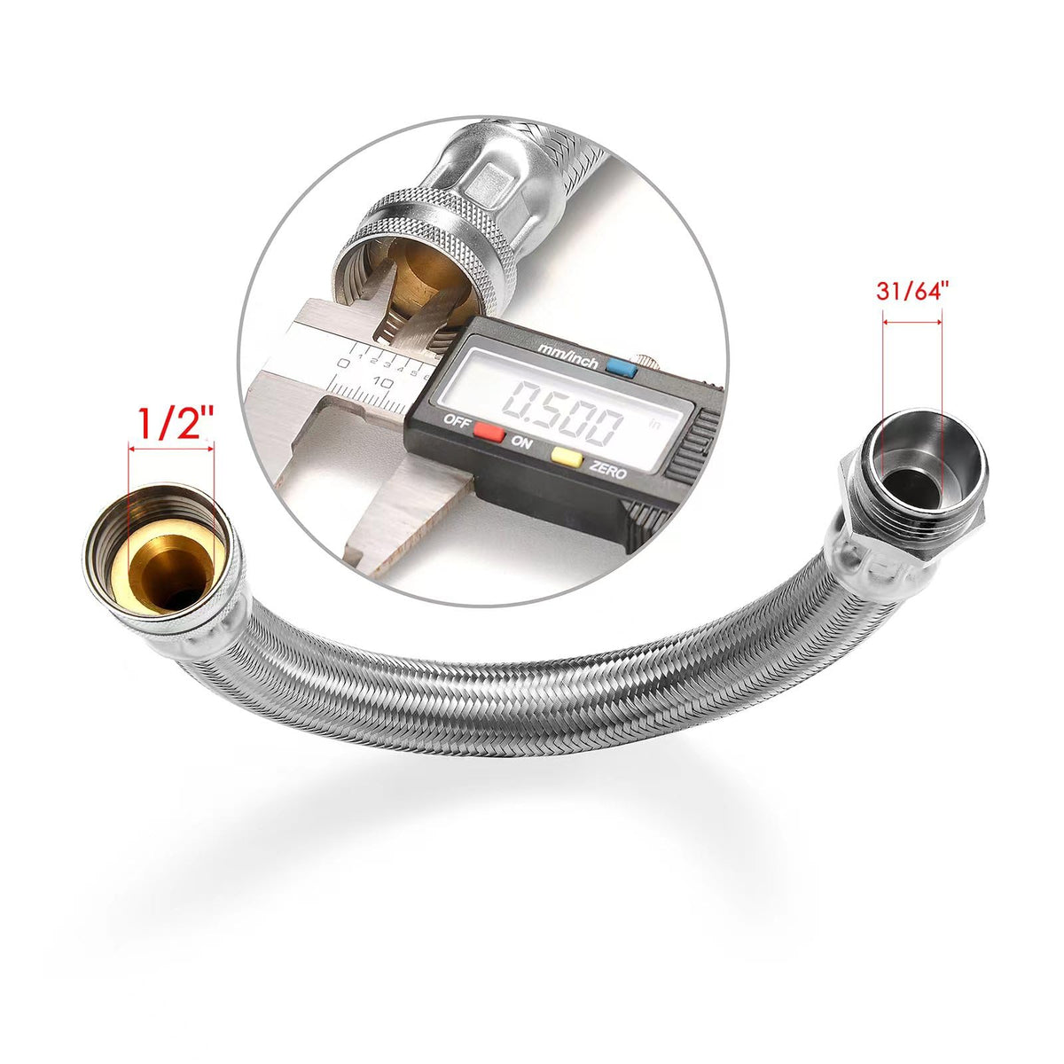 XUESNOF three-quarter-inch thread connection for tool-free setup.