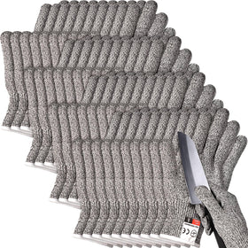 Xuhal 20-pair cut-resistant gloves pack ideal for kitchen prep.