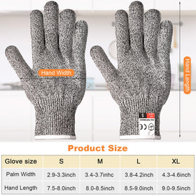 Xuhal Level 5 protection kitchen gloves safeguard hands during sharp tasks.