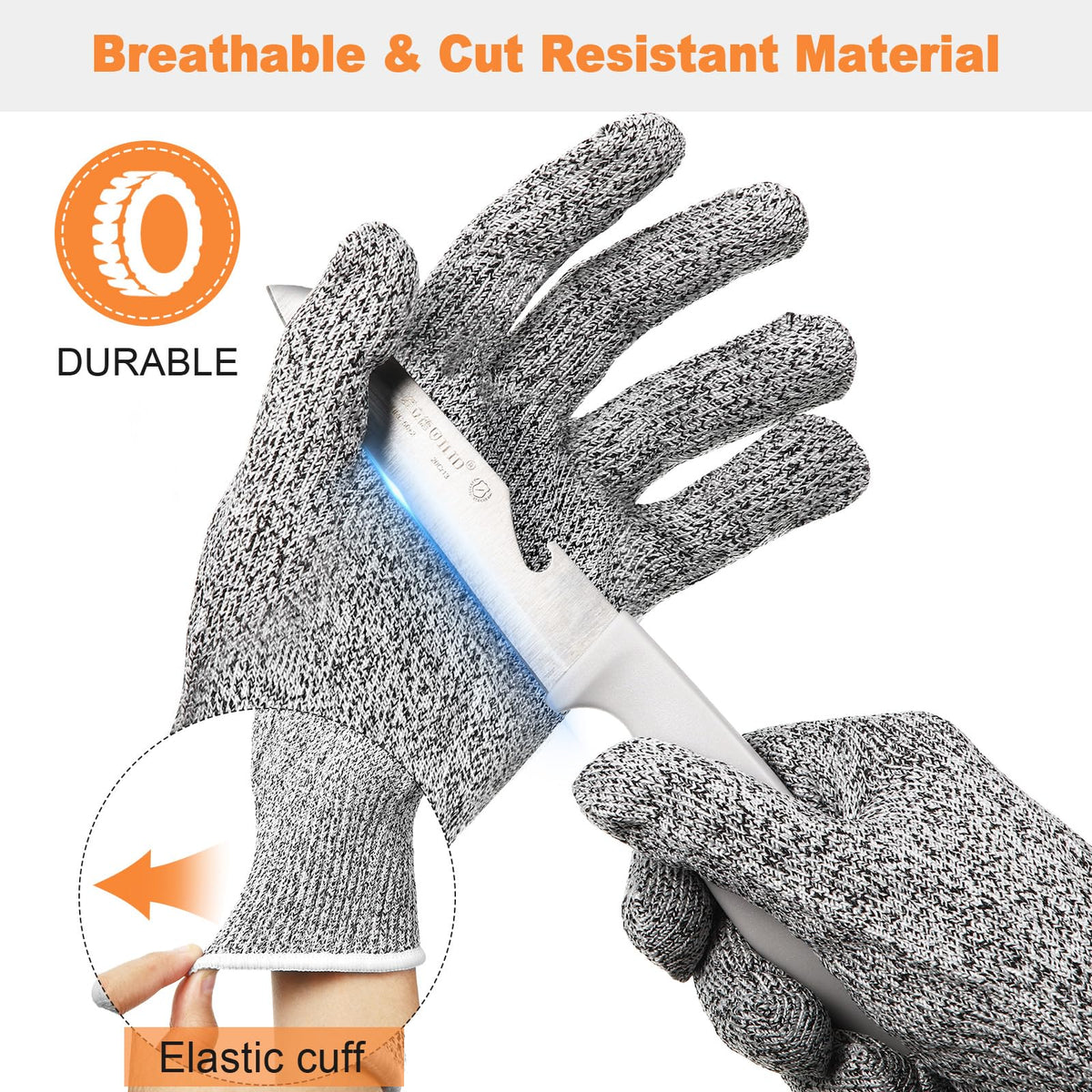 Xuhal stretchy non-slip gloves provide secure grip during prep.