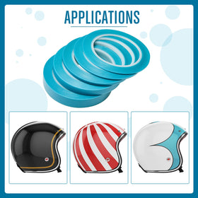 Xuniea removable blue tape enables clean edge work.