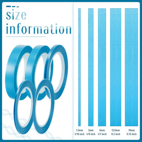 Xuniea vinyl tape blue curves for masking around curved surfaces.