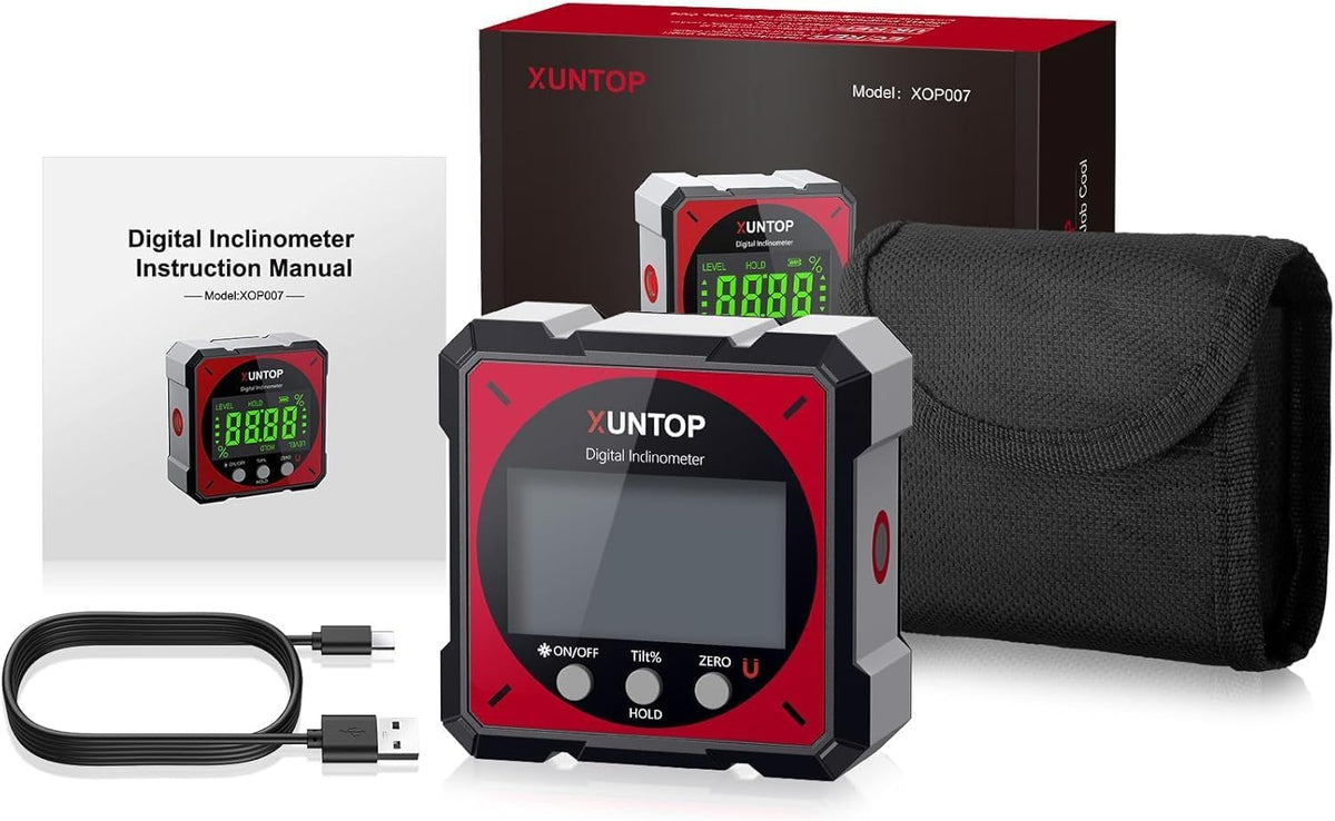XUNTOP angle finder ideal for hanging decorations and woodworking.