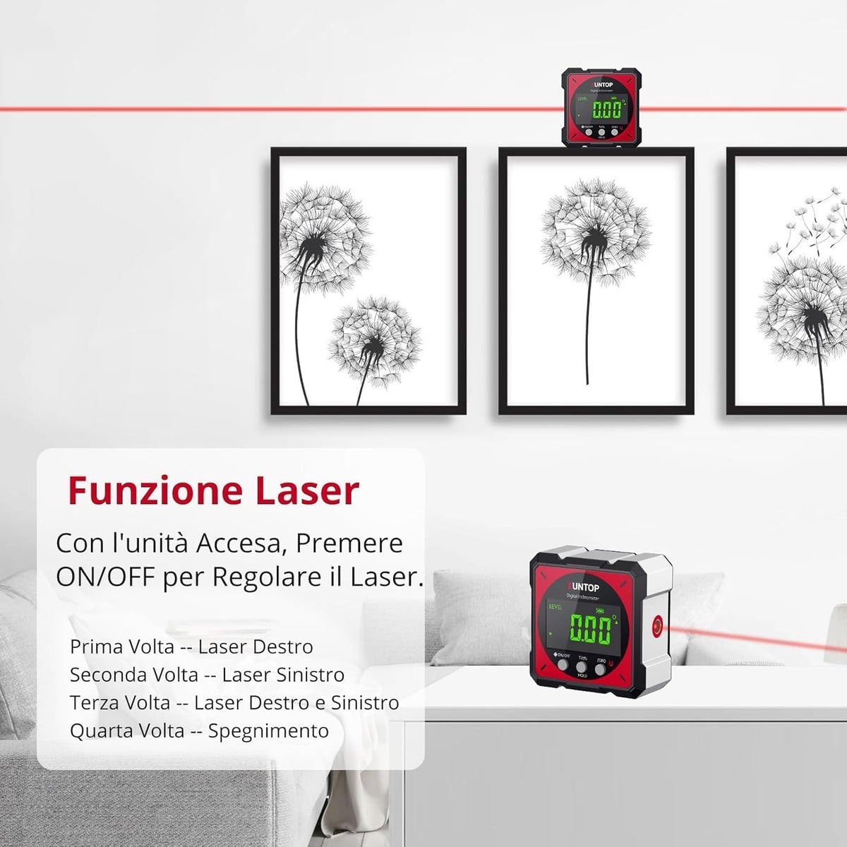 XUNTOP angle finder IP54 dustproof and waterproof design.