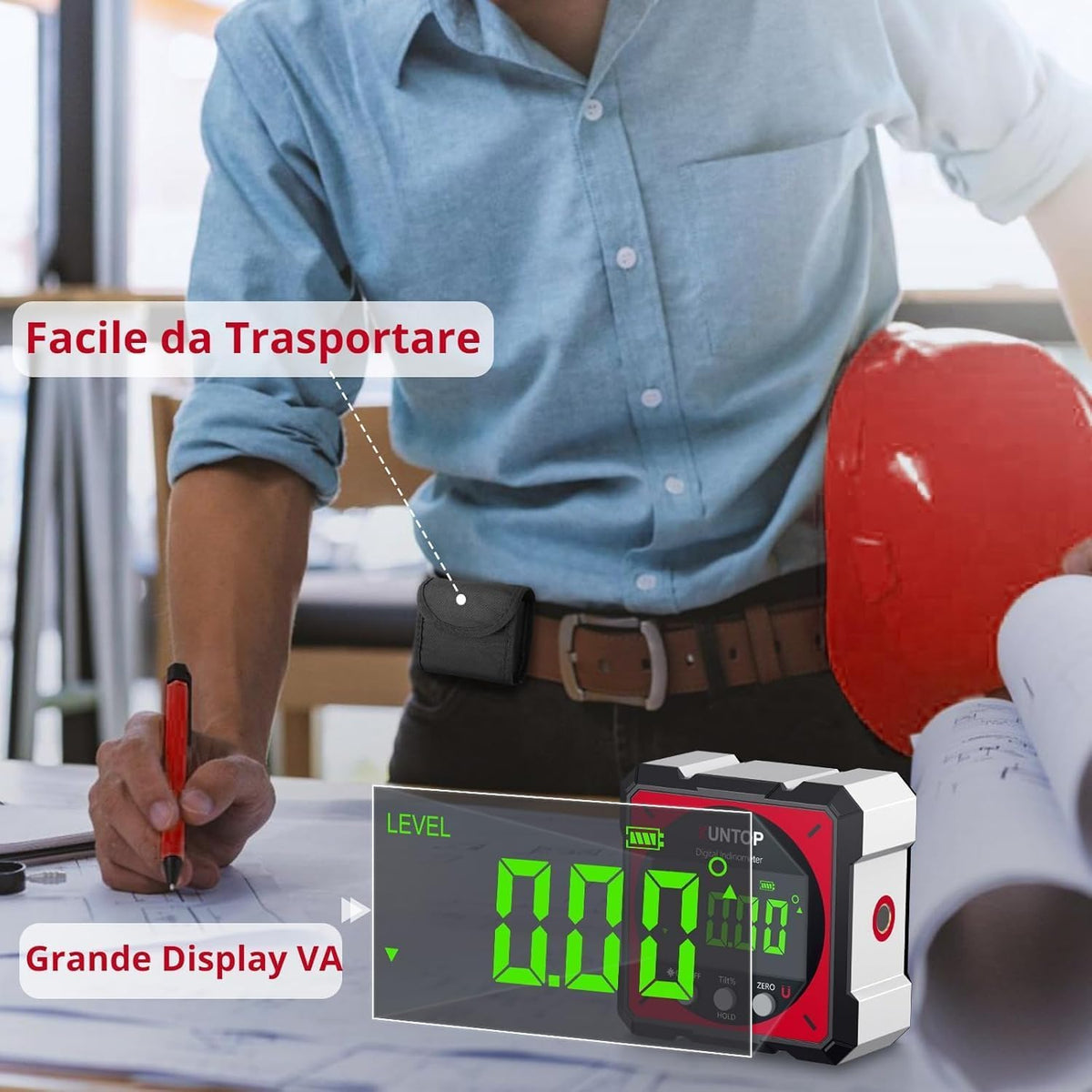 XUNTOP angle finder pocket-size cube fits in your pocket.