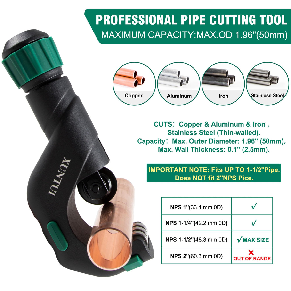XUNTUI extra spare blade included to minimize downtime