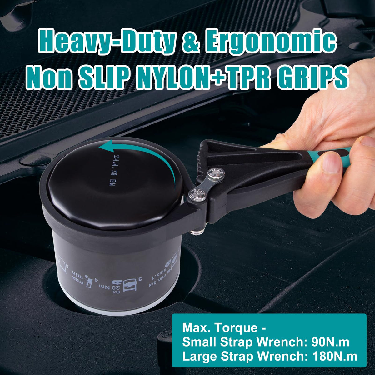 XUNTUI strap wrench loosening a jar lid safely