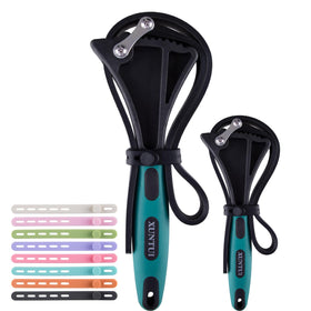 XUNTUI rubber strap wrench set displayed on a workbench for quick home repairs