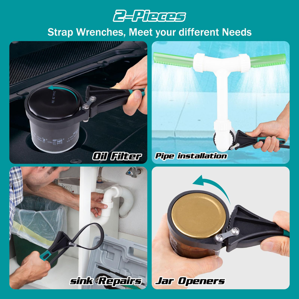 XUNTUI strap wrench used on shower head for secure grip