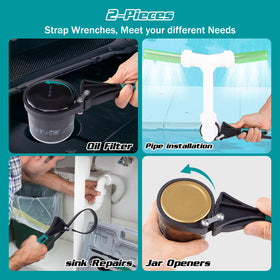 XUNTUI strap wrench used on shower head for secure grip