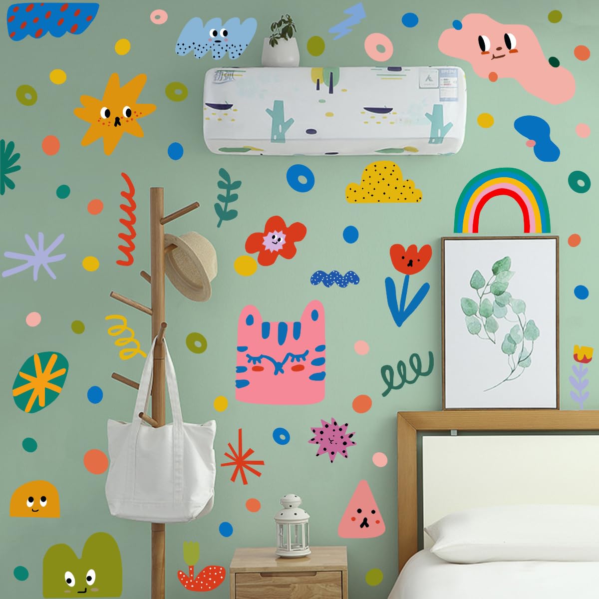 XUOIAYNB irregular dots provide modern texture for classroom decor.