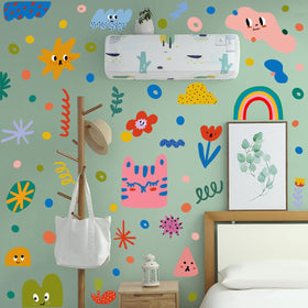 XUOIAYNB irregular dots provide modern texture for classroom decor.