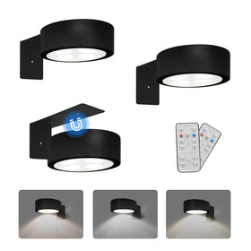 Xuolder 3-pack magnetic picture light attached to frames for quick, wire-free illumination