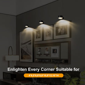 Xuolder battery-operated light powered by 3 AAs to highlight art without wiring