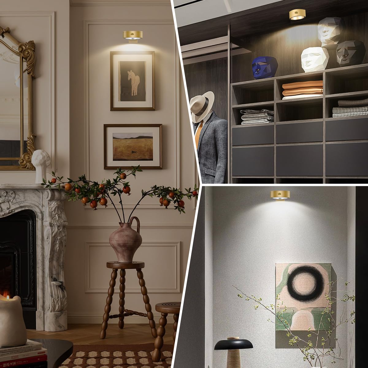 Xuolder wall decor display light brightening canvases without cords