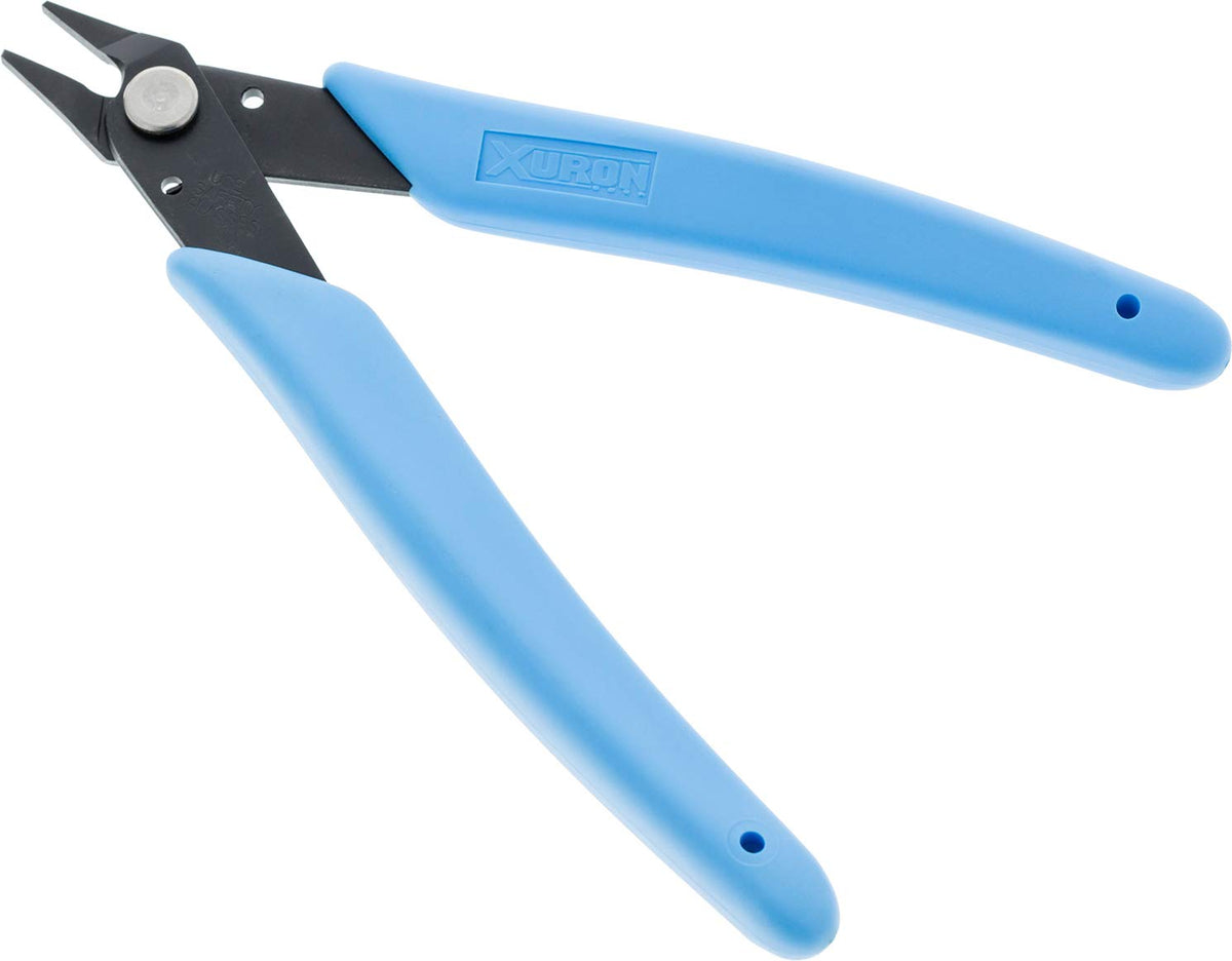 Xuron 475 Xuro-Grip Short Nose Pliers glare finish reduces reflections.