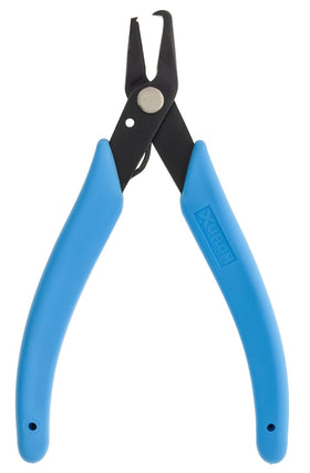 Xuron 496 split ring pliers with curved tip for easy opening and secure seating