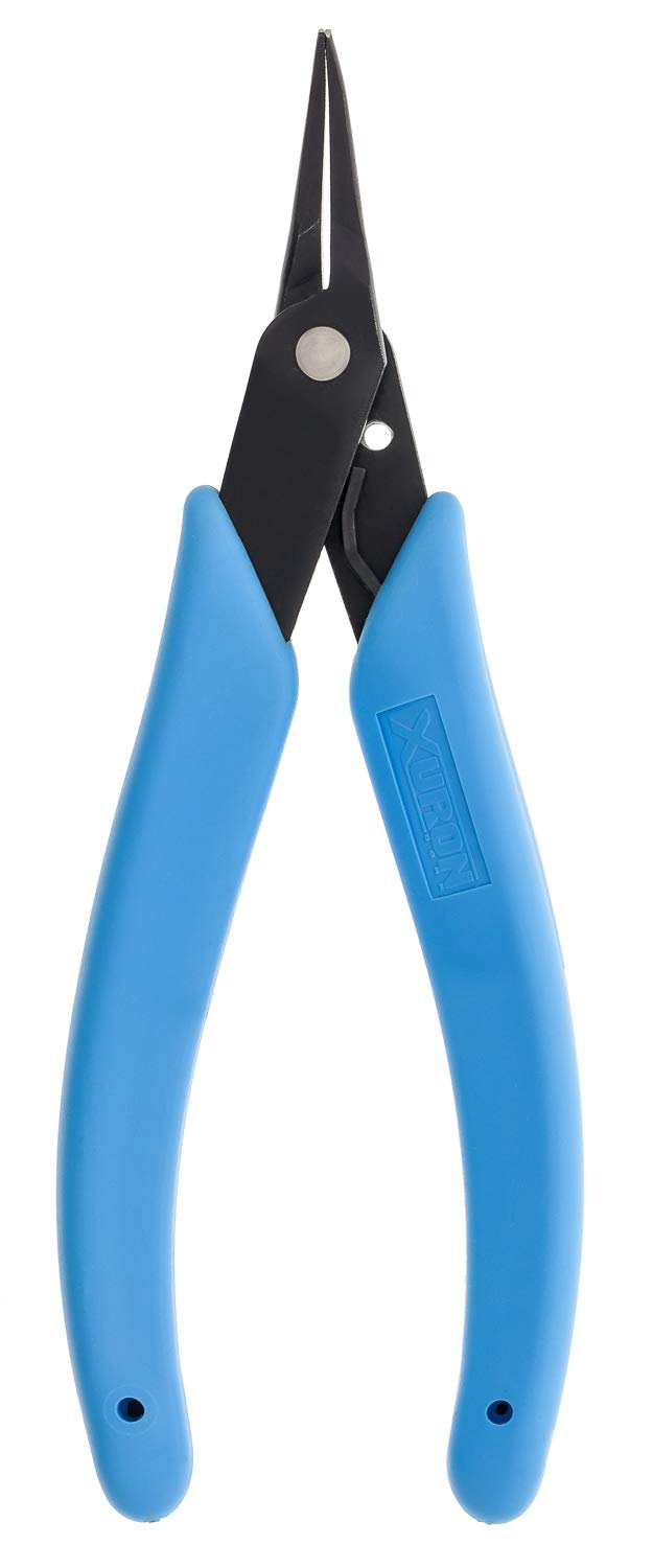 Xuron Bent Nose 450BN side view highlights ergonomic grip for extended use.