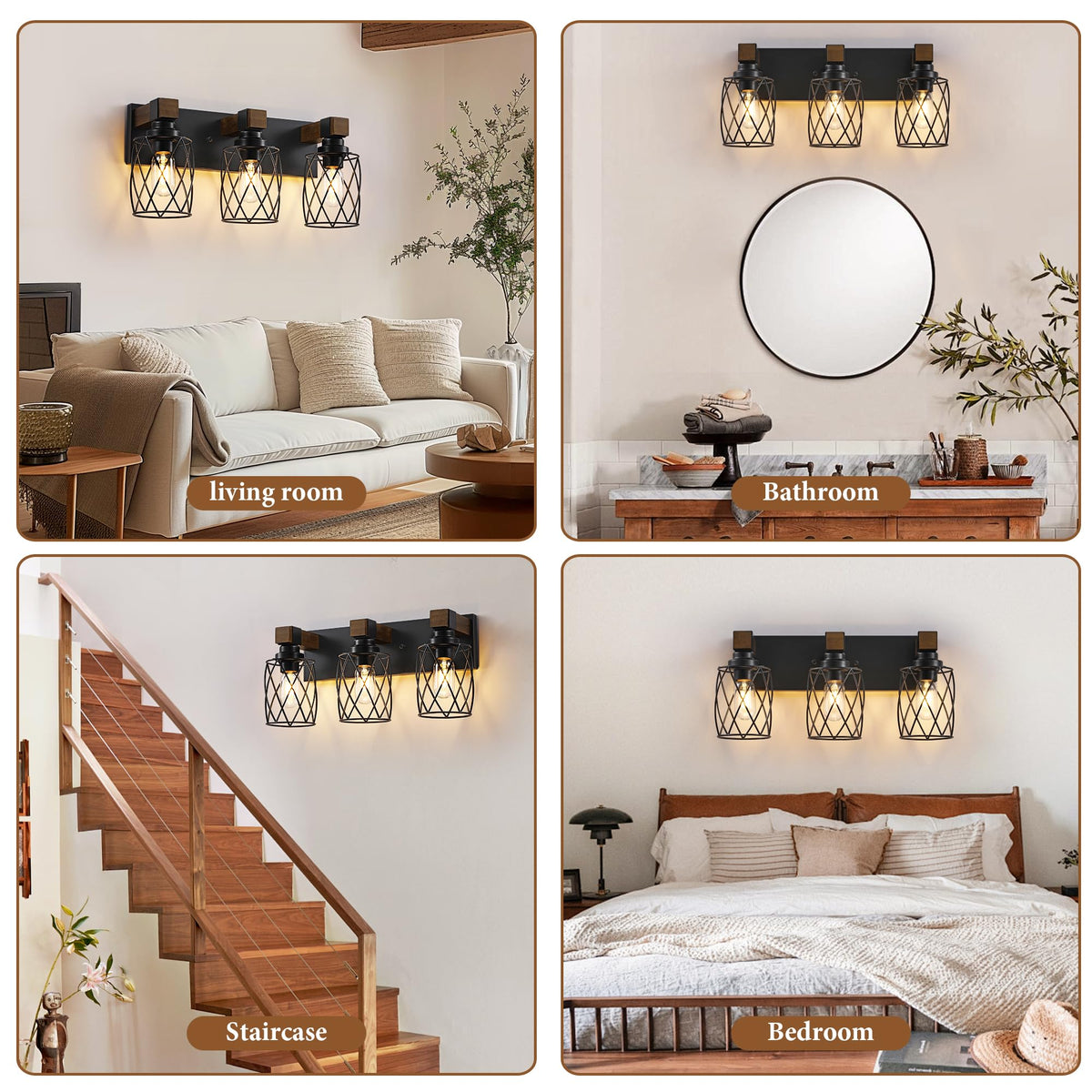 XvmBvm vanity light includes hardware for quick, easy installation