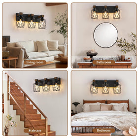 XvmBvm vanity light includes hardware for quick, easy installation