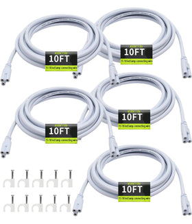 XVXVTTXV T5 T8 extension cord for easy 9.98 ft light linking.