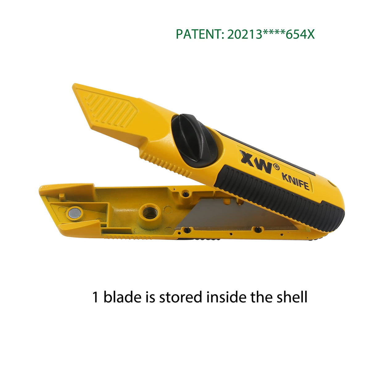 XW fixed-blade knife in hand with comfortable anti-slip grip